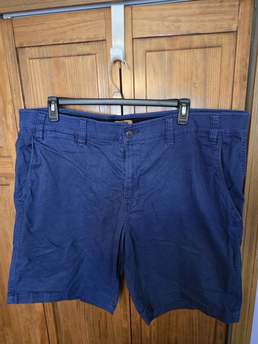 The Foundry Supply Co. Men's Flat Front Shorts in Navy Blue